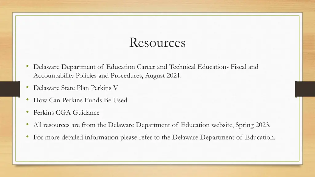 resources