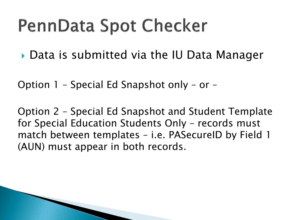 data is submitted via the iu data manager