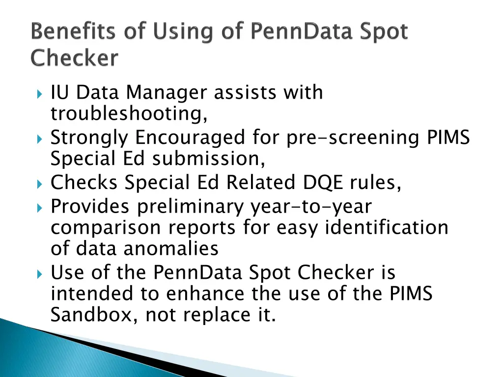 iu data manager assists with troubleshooting