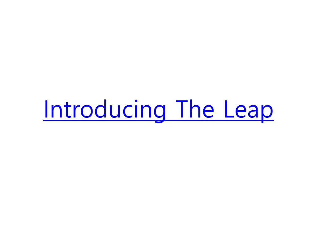 introducing the leap