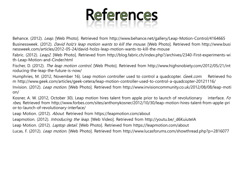 references