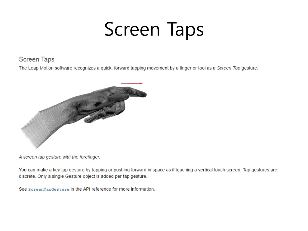 screen taps