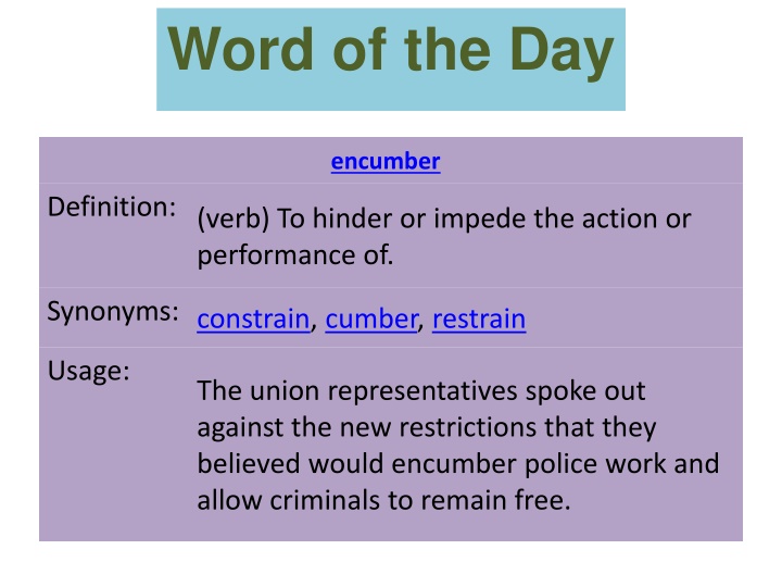 word of the day