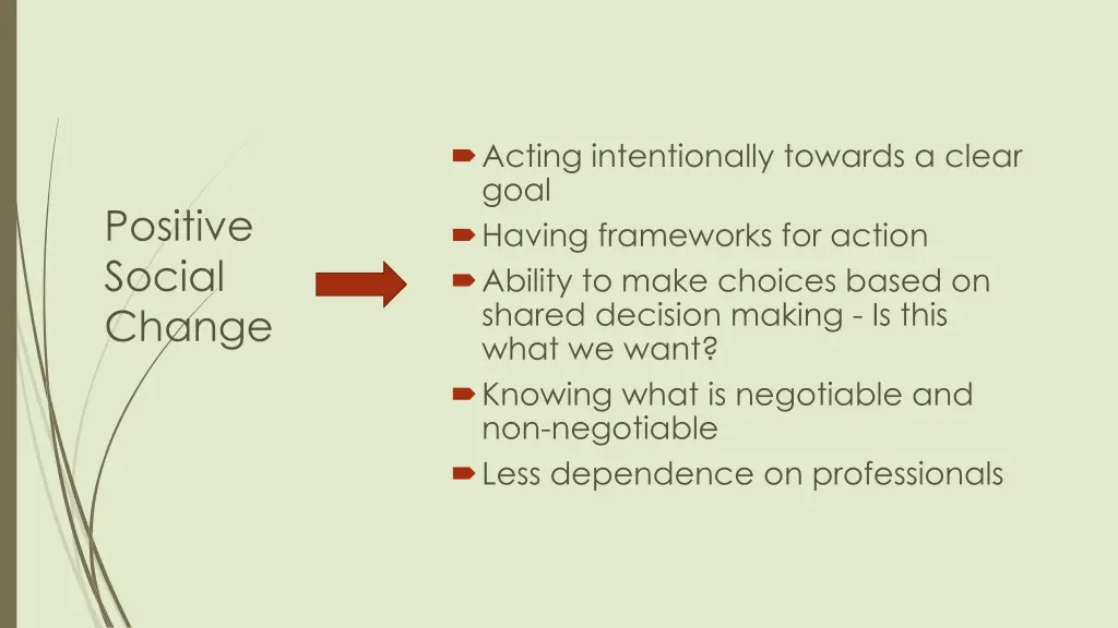 acting intentionally towards a clear goal having