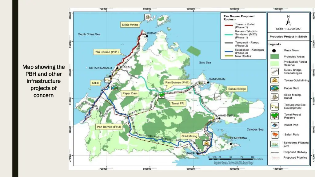 map showing the map showing the pbh and other