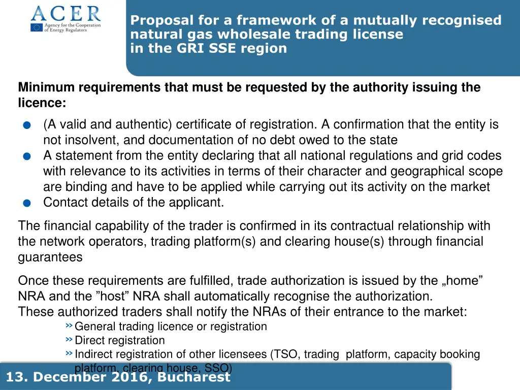 proposal for a framework of a mutually recognised 3