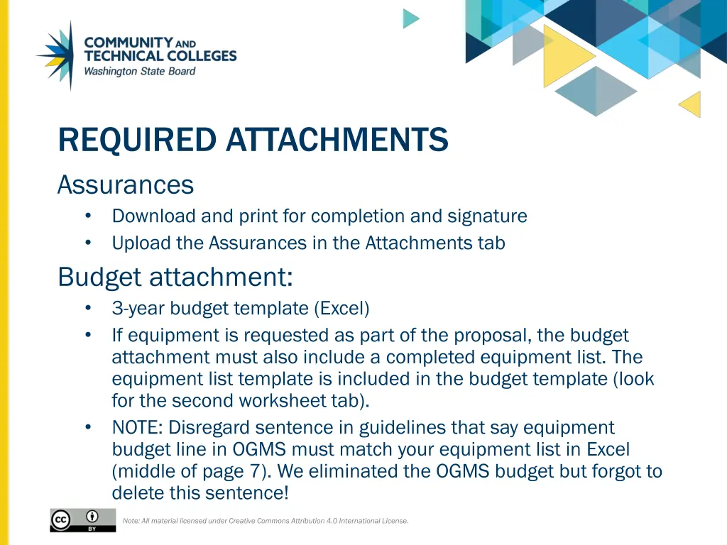 required attachments assurances download