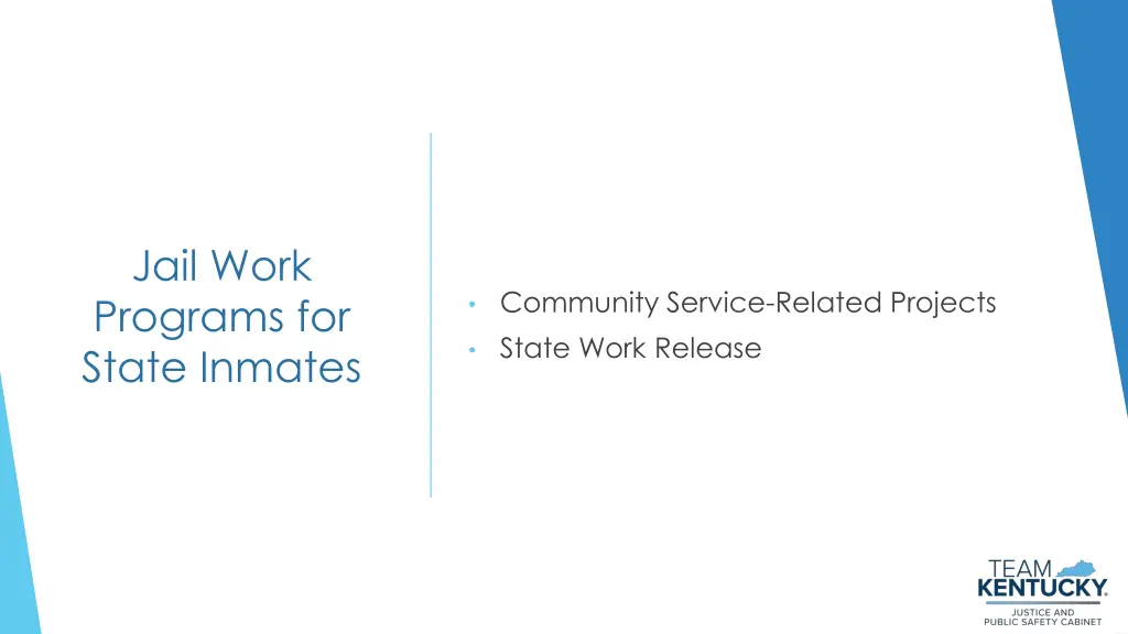 jail work programs for state inmates