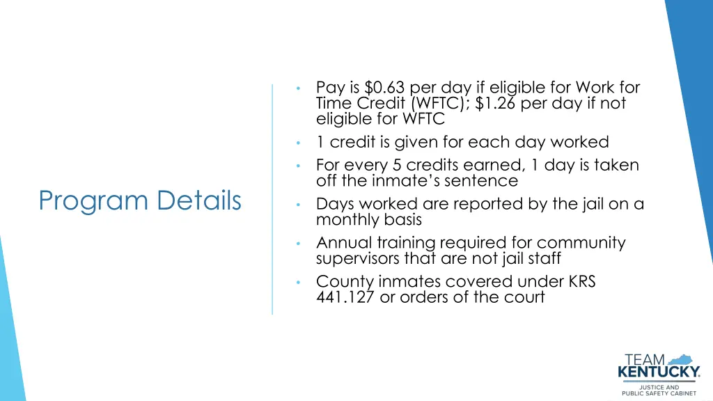 pay is 0 63 per day if eligible for work for time