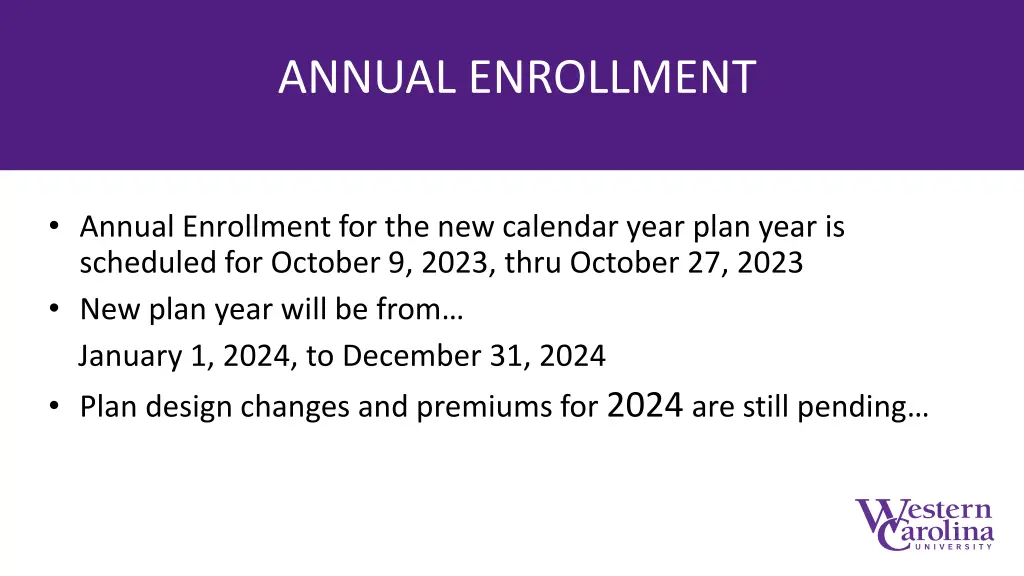 annual enrollment