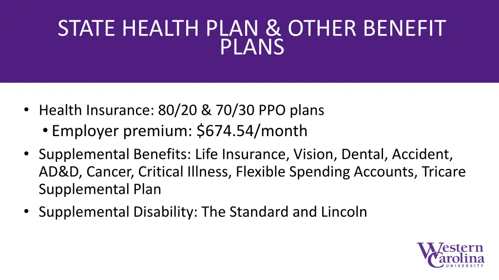 state health plan other benefit plans