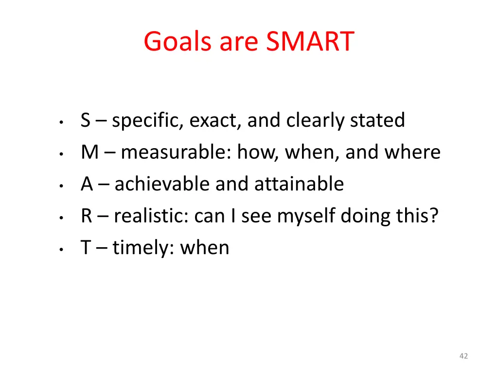 goals are smart
