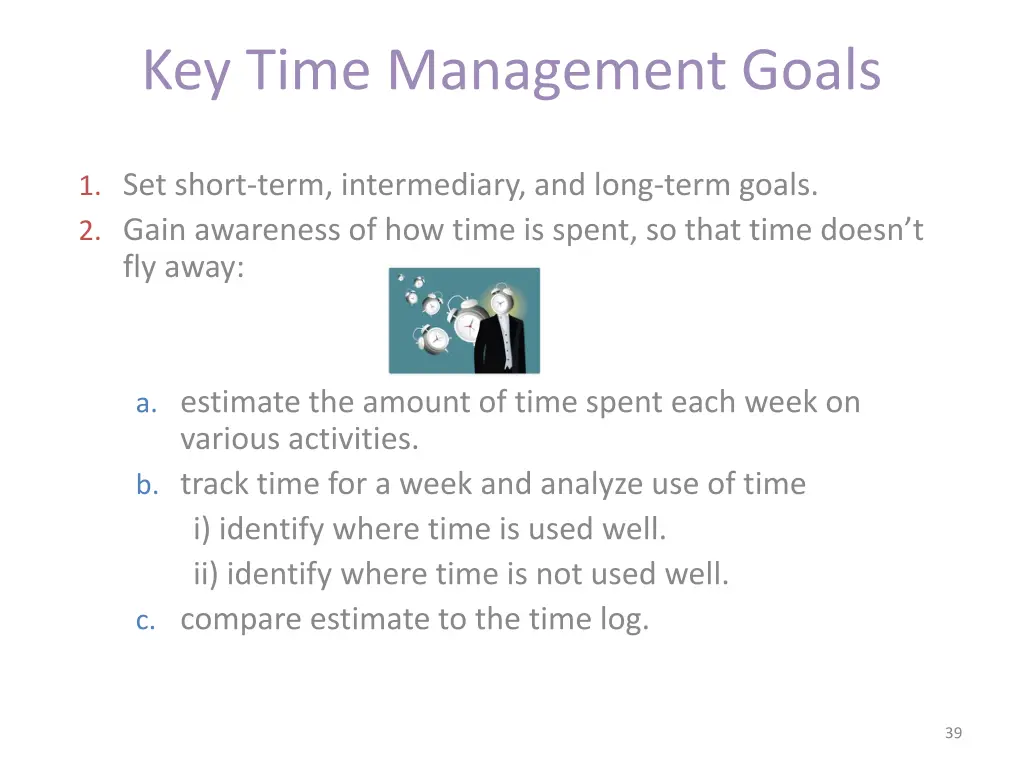 key time management goals
