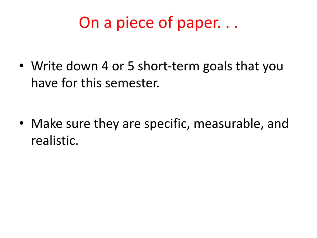 on a piece of paper