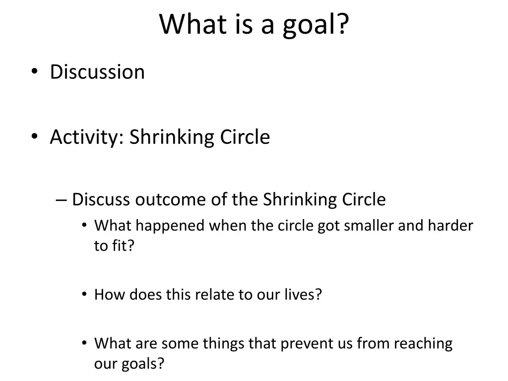 what is a goal
