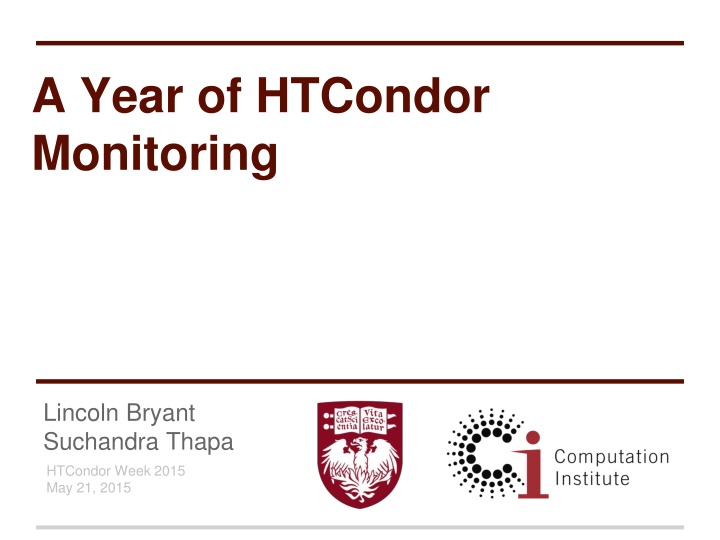 a year of htcondor monitoring