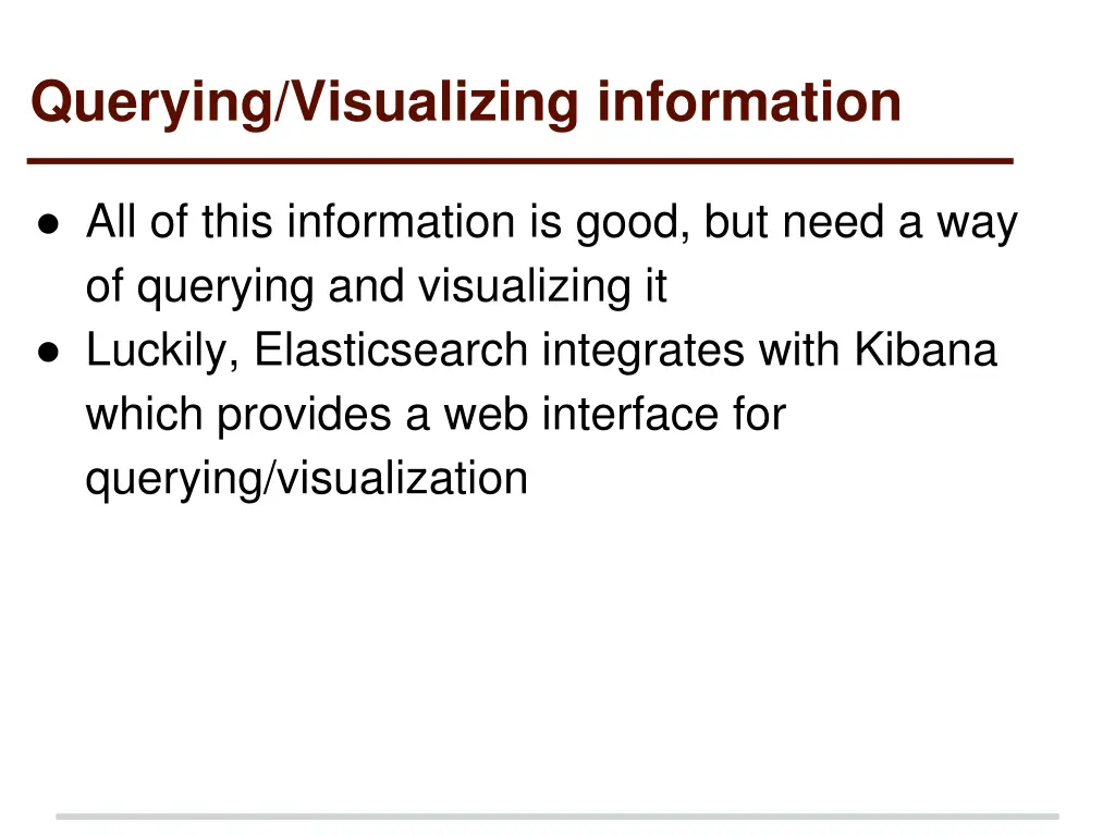 querying visualizing information