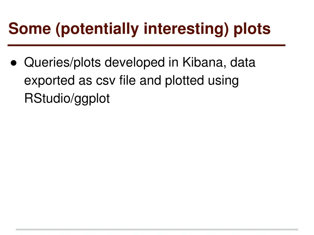 some potentially interesting plots