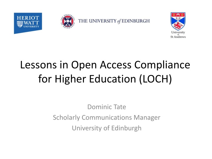 lessons in open access compliance for higher