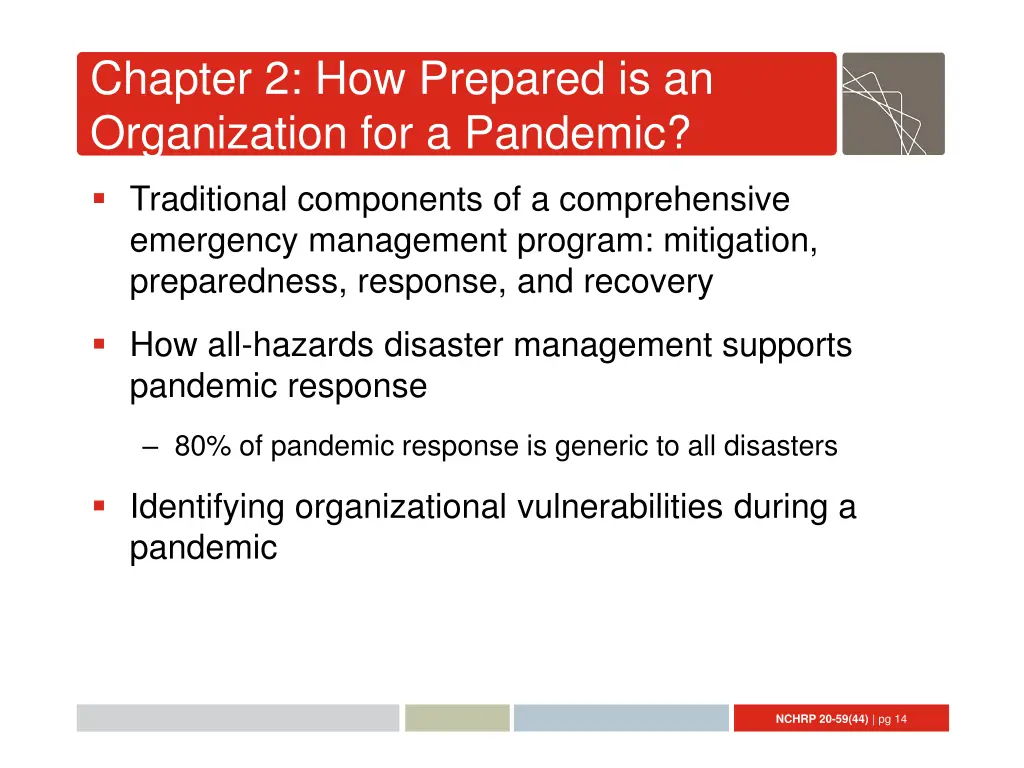 chapter 2 how prepared is an organization