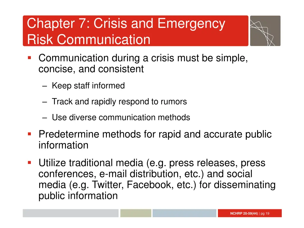 chapter 7 crisis and emergency risk communication