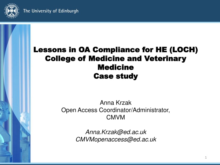 lessons lessons in oa compliance for he loch