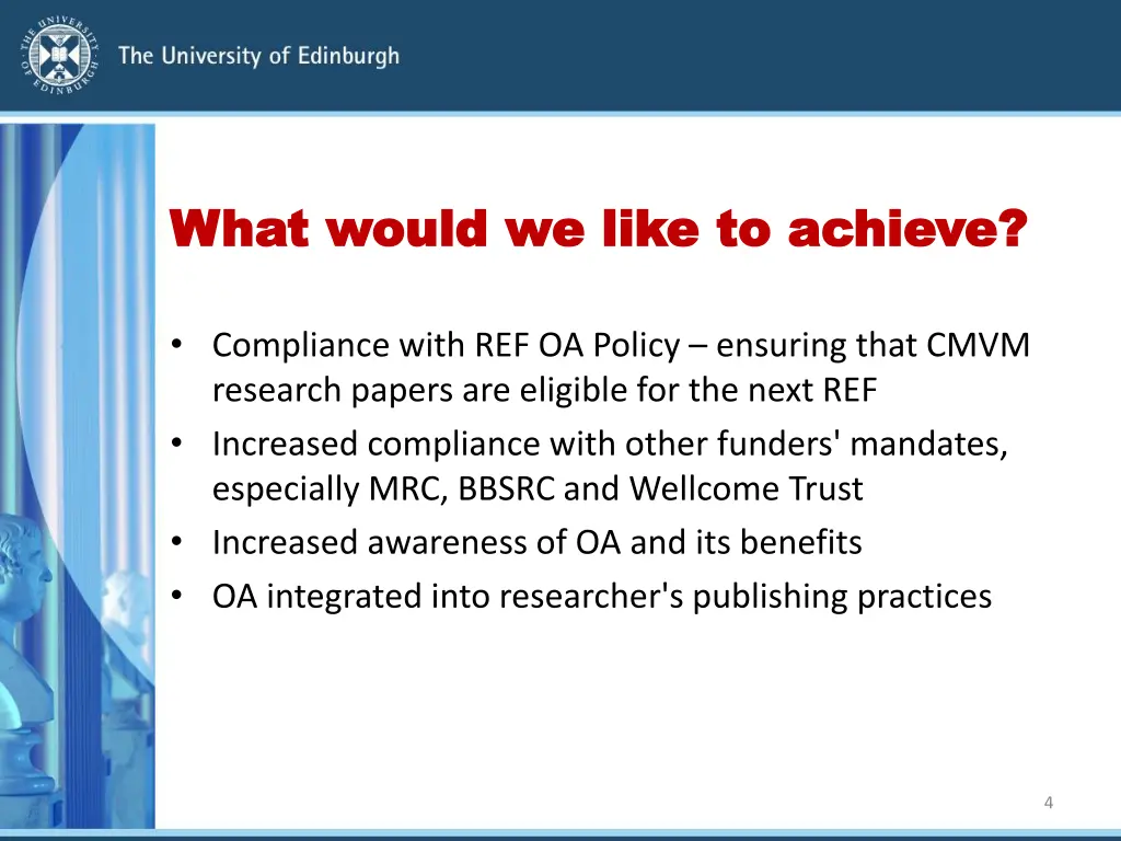 what would we like to achieve what would we like