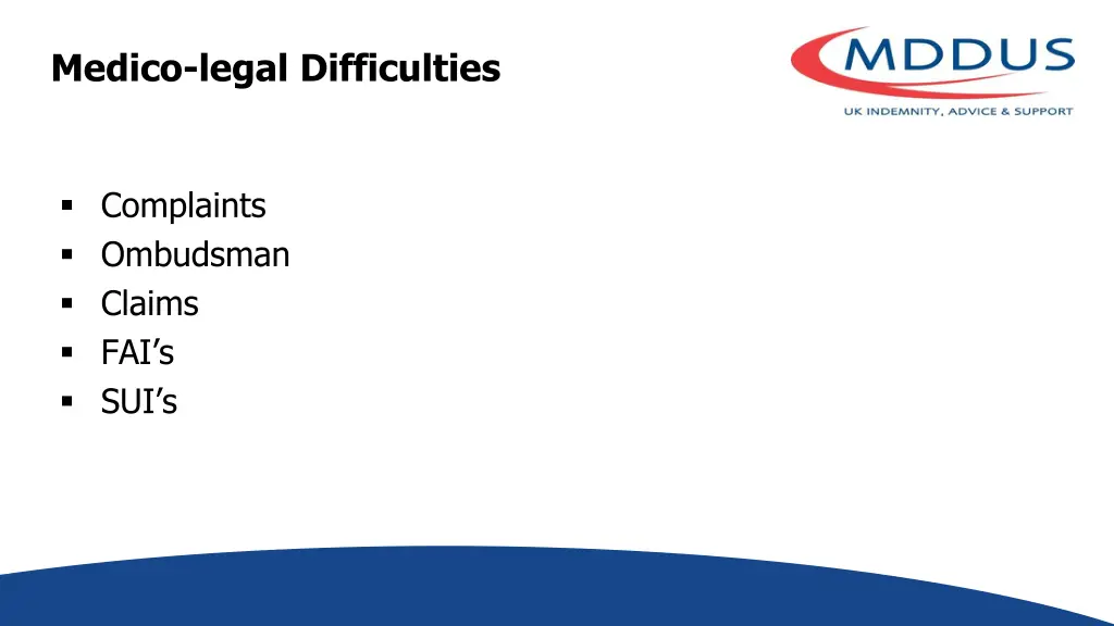 medico legal difficulties