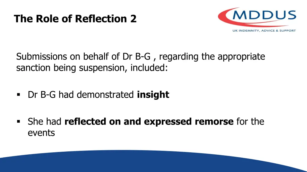 the role of reflection 2