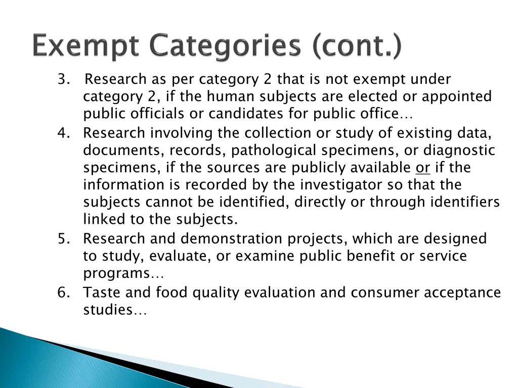 3 research as per category 2 that is not exempt