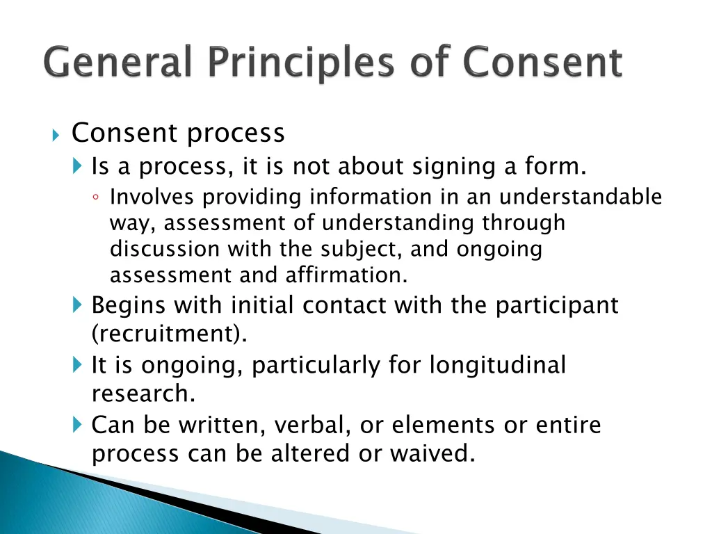 consent process is a process it is not about
