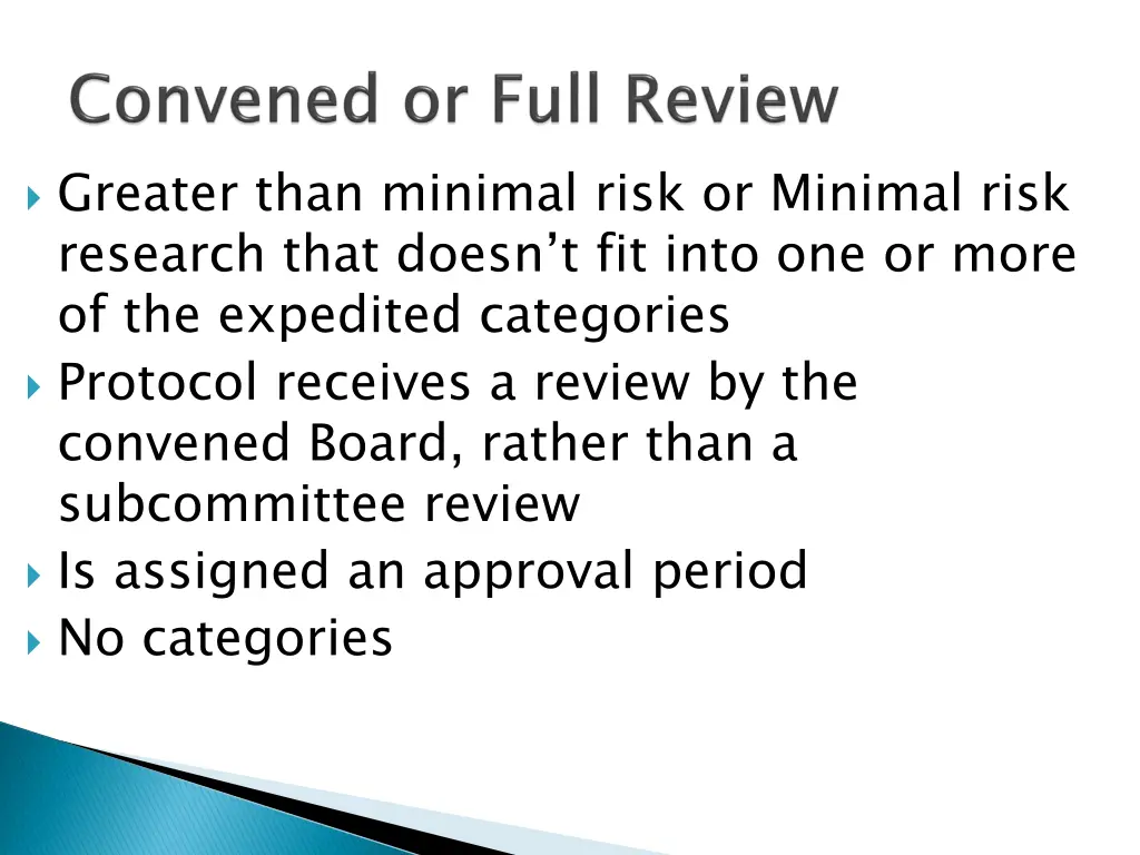 greater than minimal risk or minimal risk