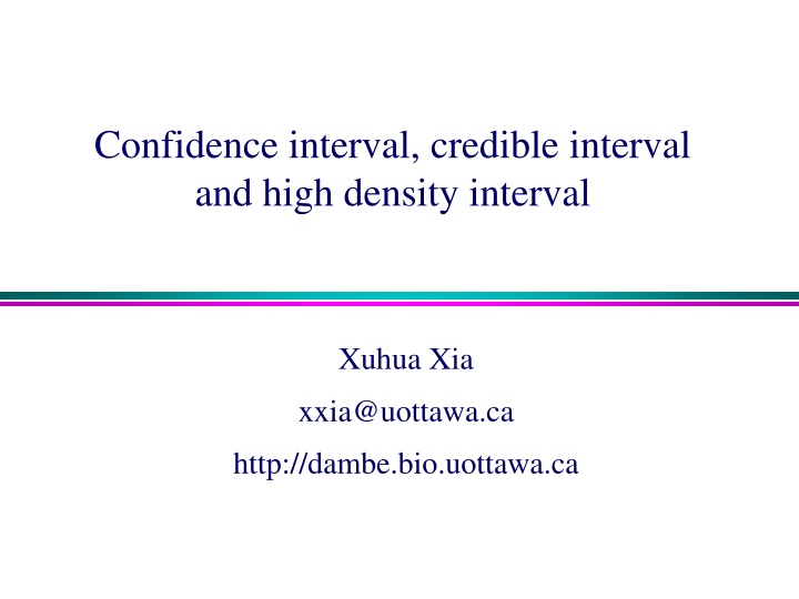 confidence interval credible interval and high
