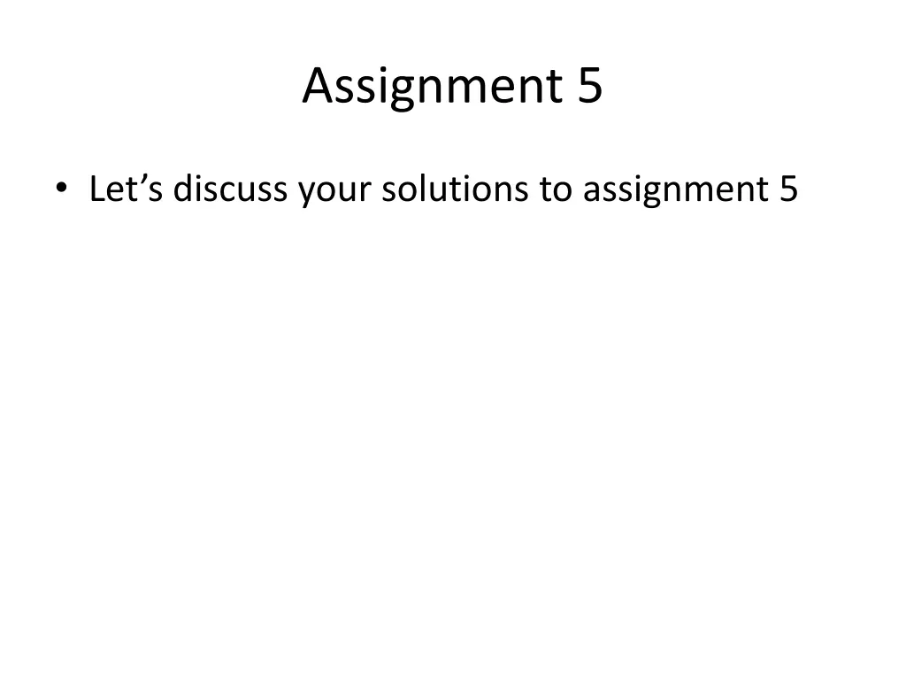 assignment 5