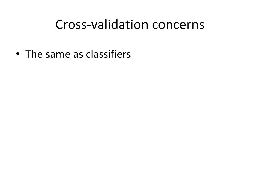 cross validation concerns