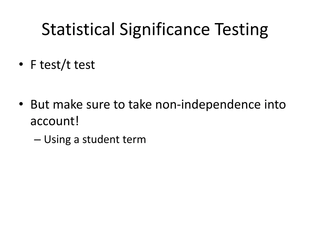statistical significance testing