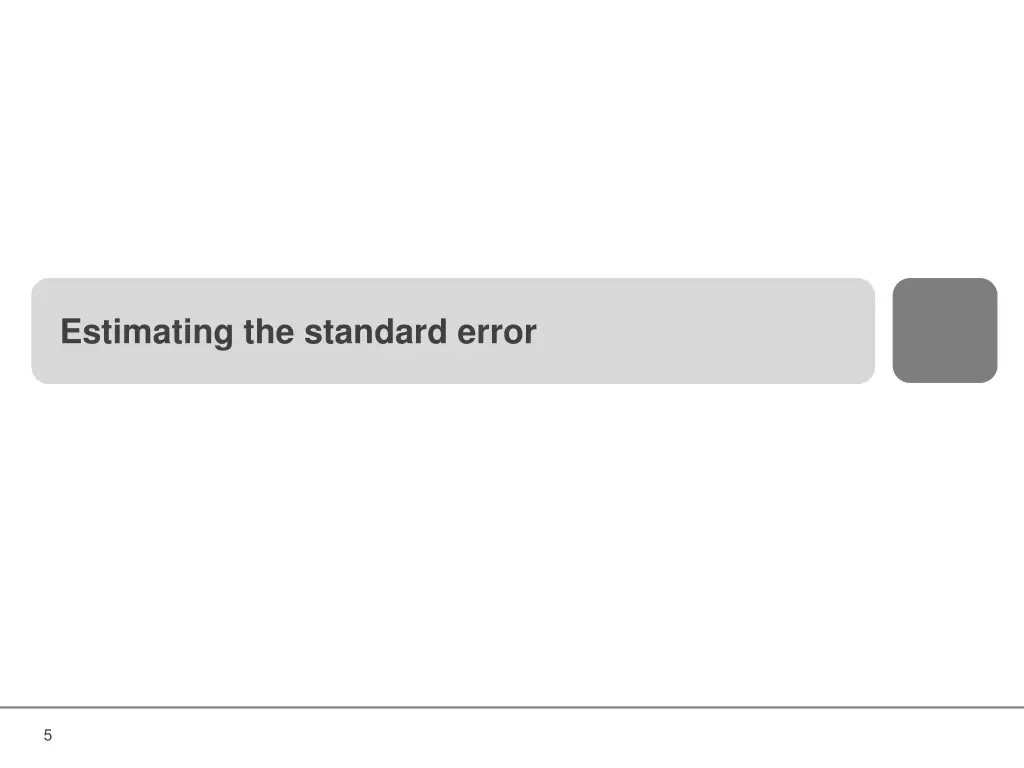 estimating the standard error