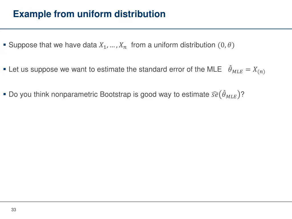 example from uniform distribution