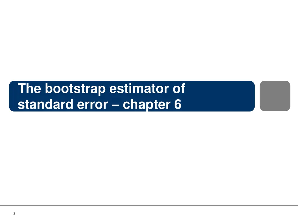 the bootstrap estimator of standard error chapter