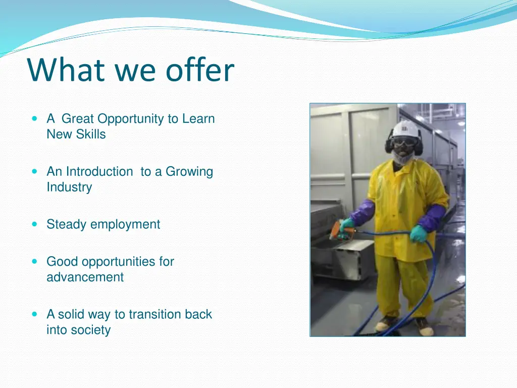 what we offer