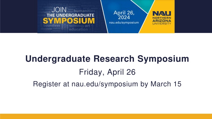 undergraduate research symposium friday april
