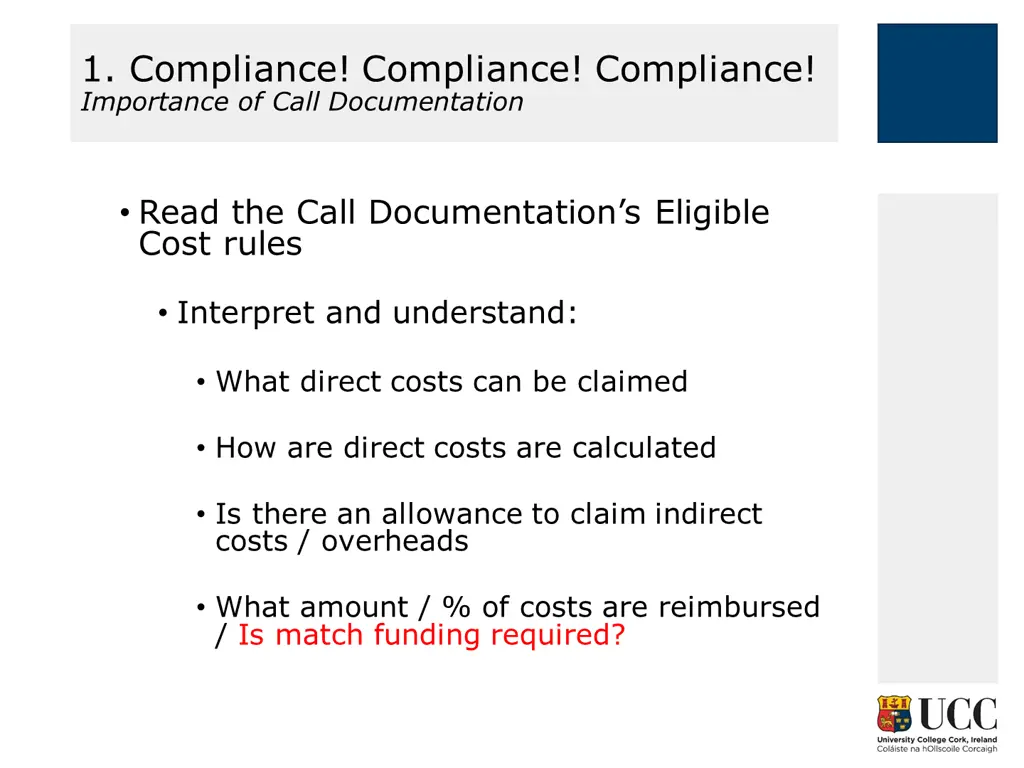 1 compliance compliance compliance importance