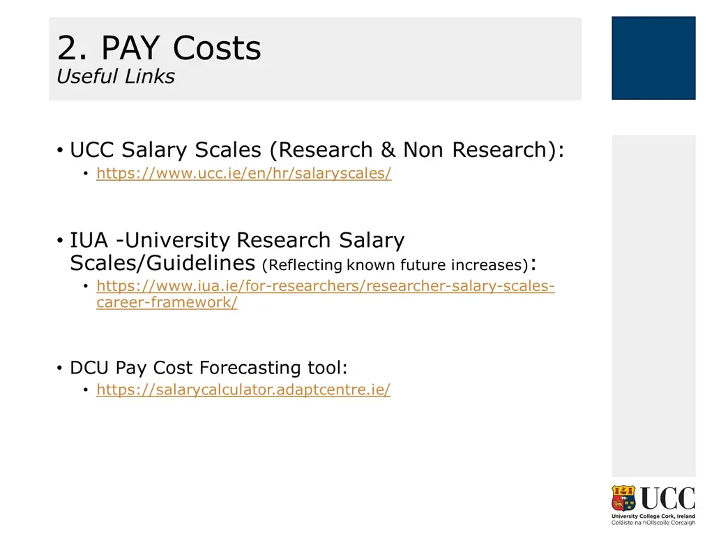 2 pay costs useful links