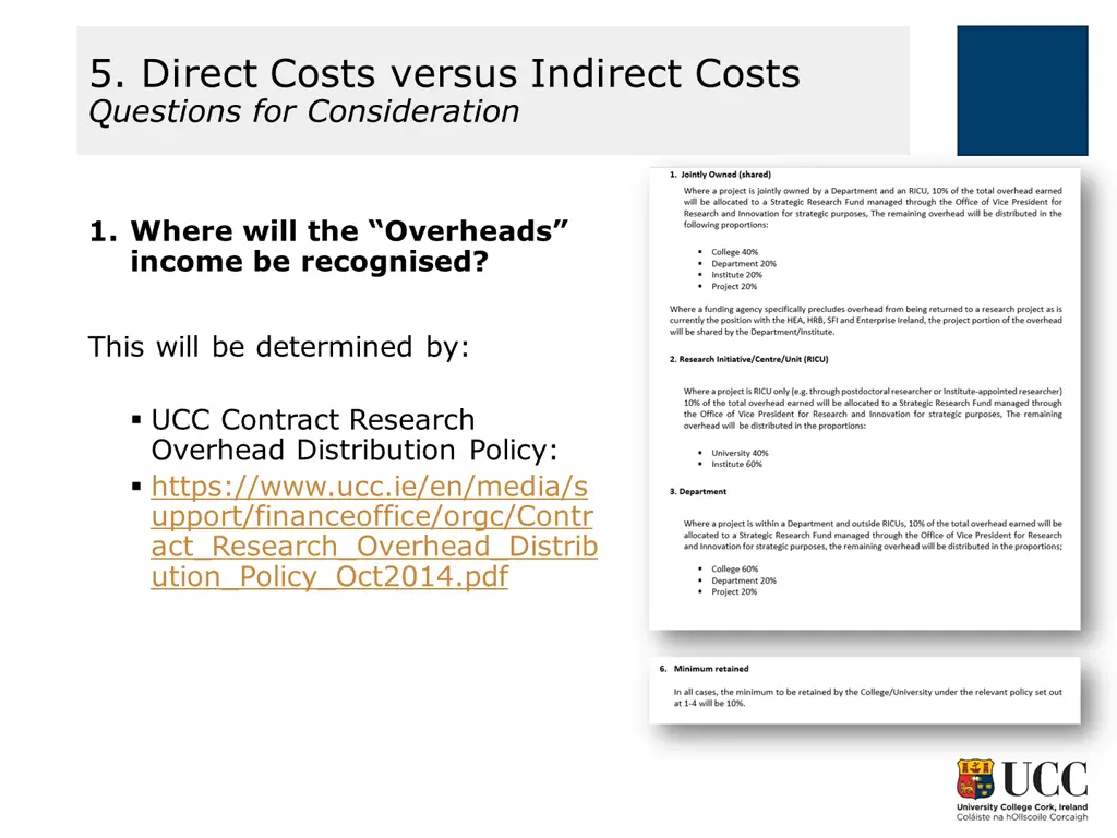 5 direct costs versus indirect costs questions
