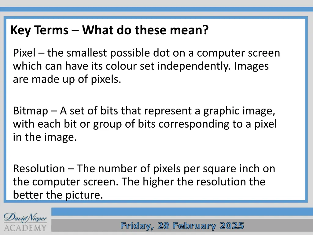 key terms what do these mean 1