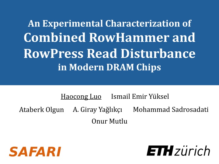 an experimental characterization of combined