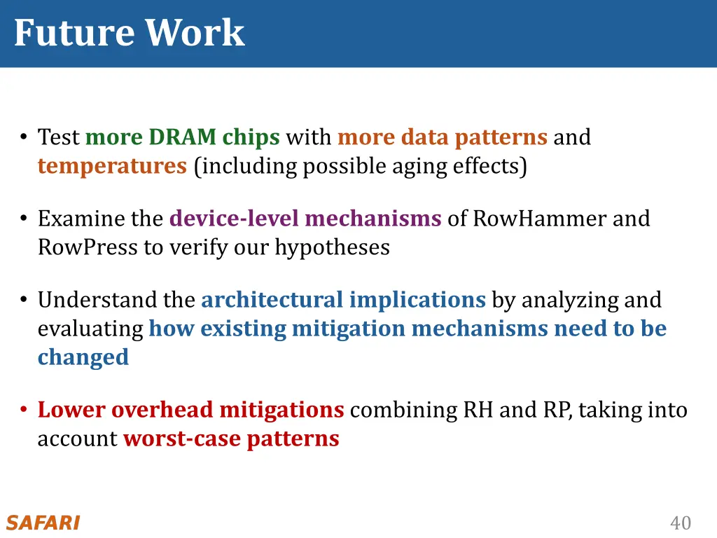 future work