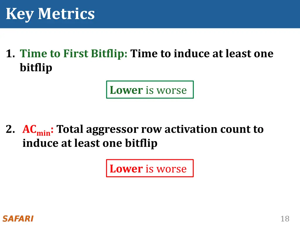 key metrics