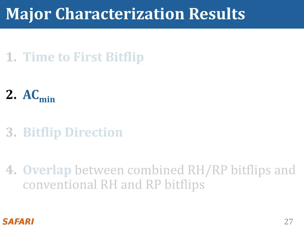major characterization results 1