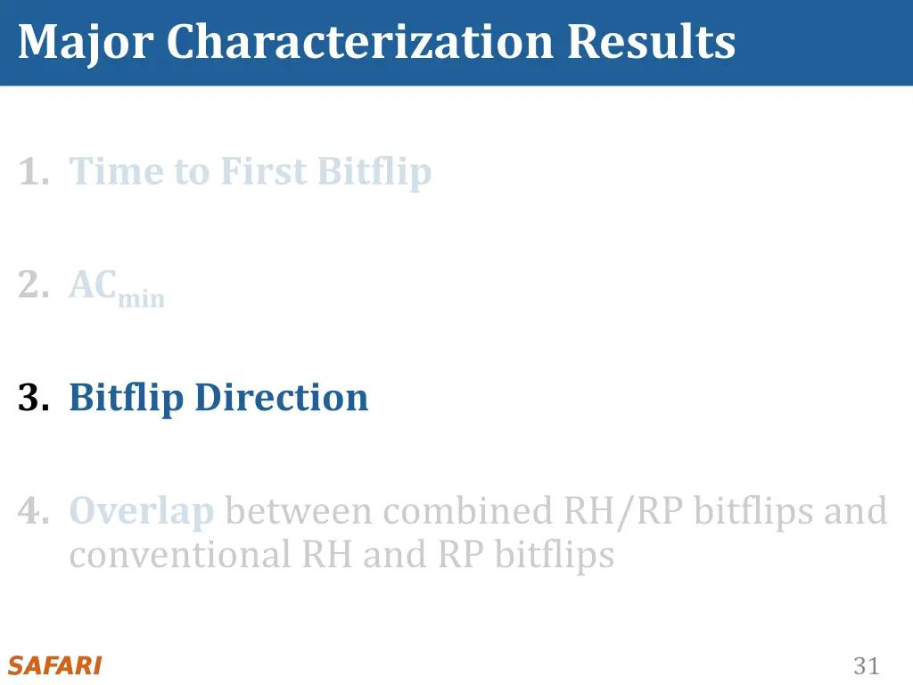 major characterization results 2